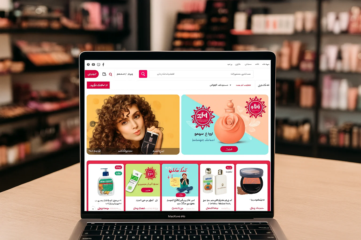 نمونه کار سایت لوازم آرایشی